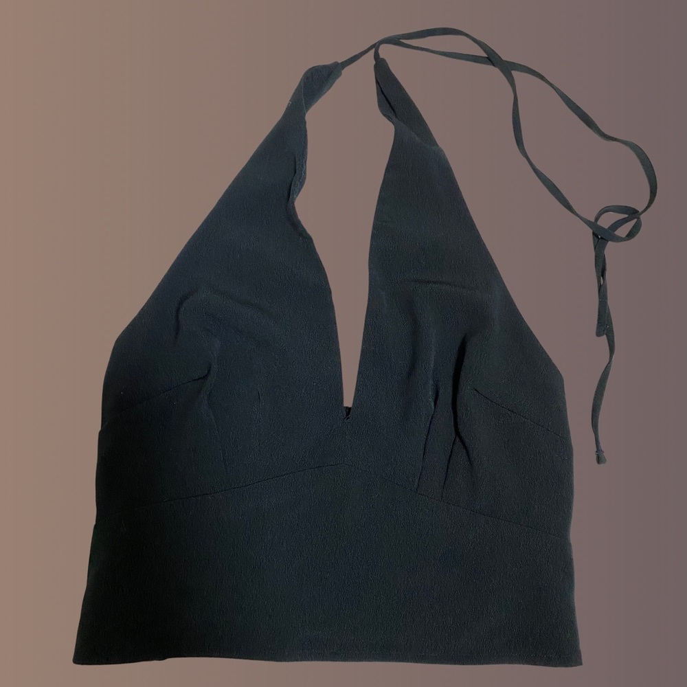 Abercrombie & Fitch Black Halter Crop Top